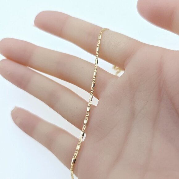 Rose Gold Dainty Box Link Chain Necklace – 45cm / 17.7 Inch Shine, XPNL0023 - Picture 11 of 12